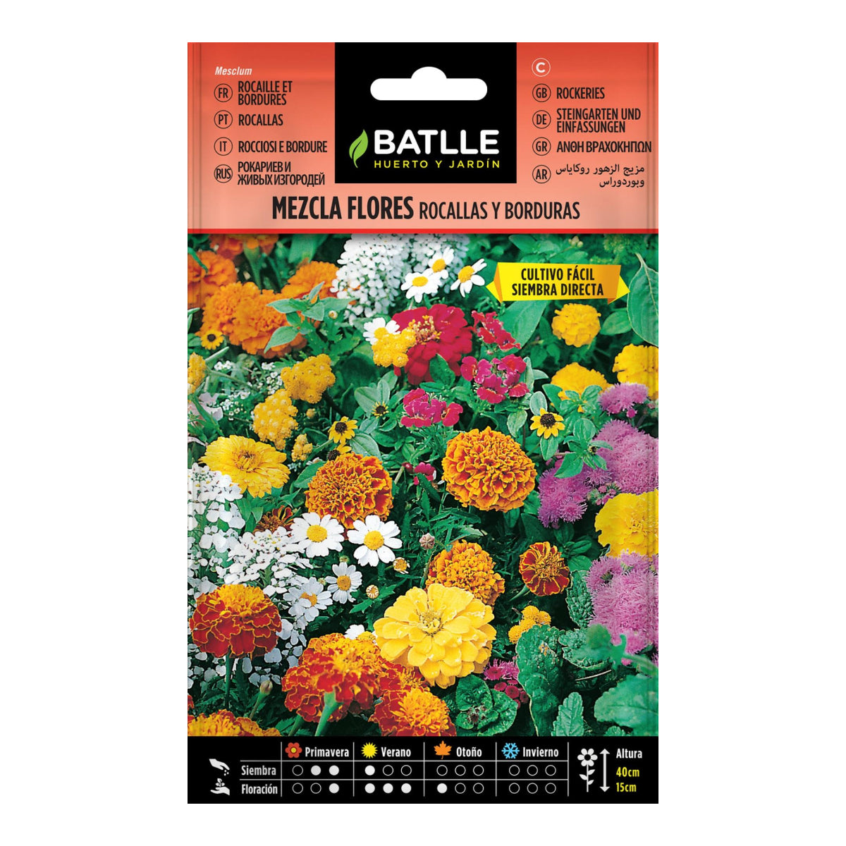 Mélange de graines de fleurs pour rocailles et bordures Batlle