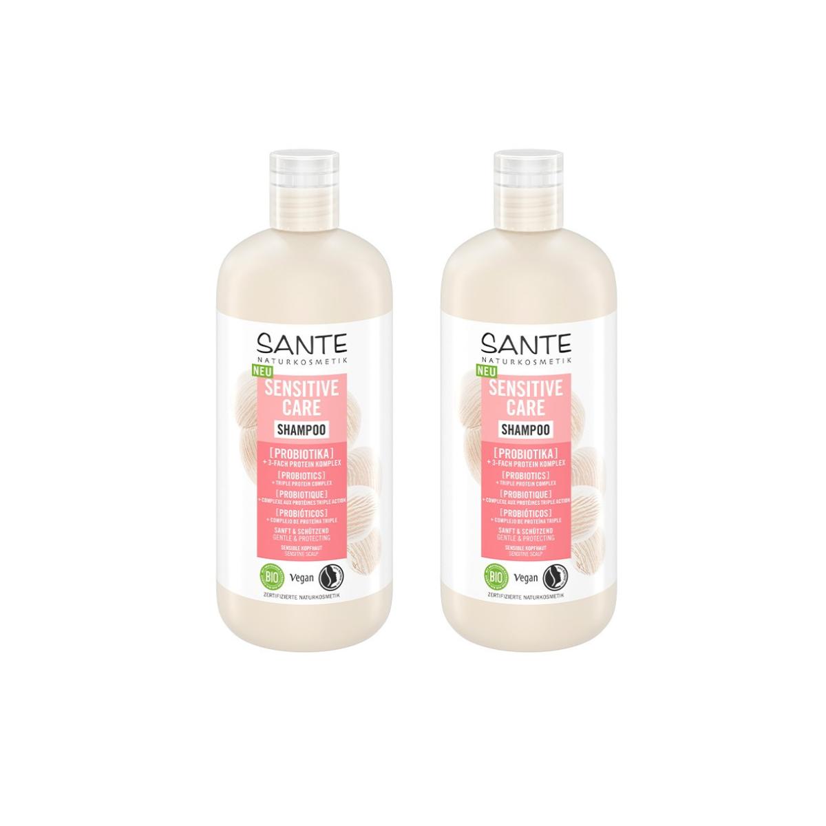Pack 2x Shampooing soin sensible probiotiques Sante 500 ml