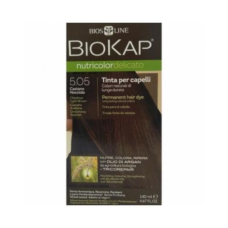 Farba do włosów Delicato Dye 5.05 Biokap w kolorze kasztanowo-orzechowym 140 ml