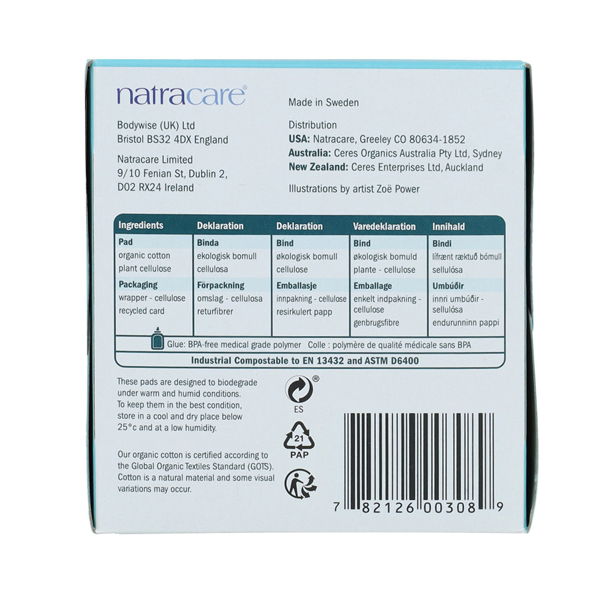 Assorbenti super con ali bio Natracare 12 pezzi