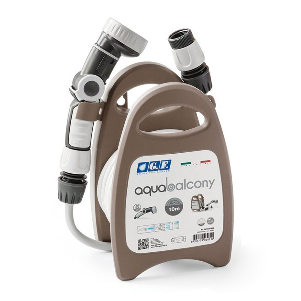 Minischlauchhalter-Set, grau AQUABALCONY 10 m