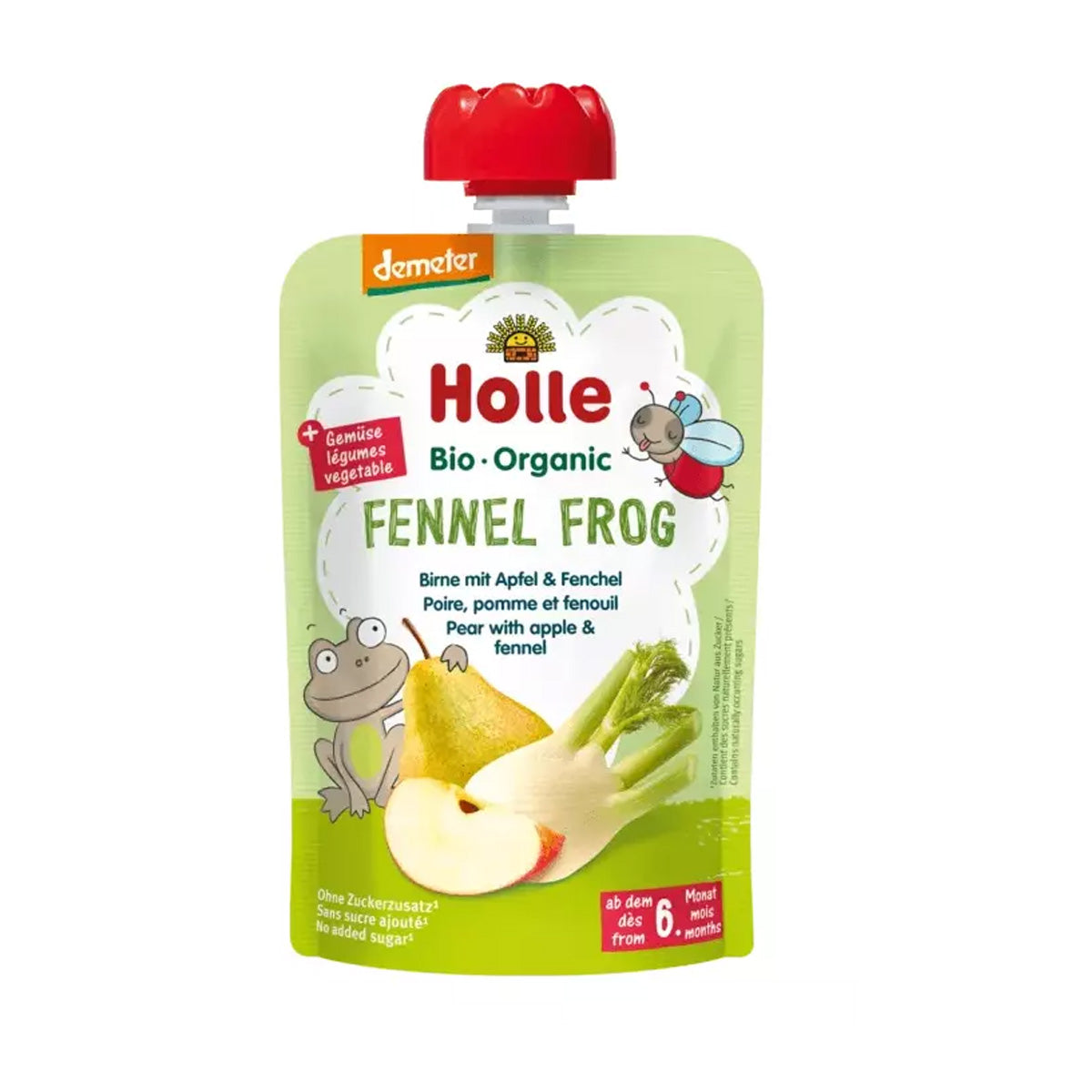 Smoothie BIO poire, pomme et fenouil (à partir du 6e mois) FENNEL FROG Holle 100 g