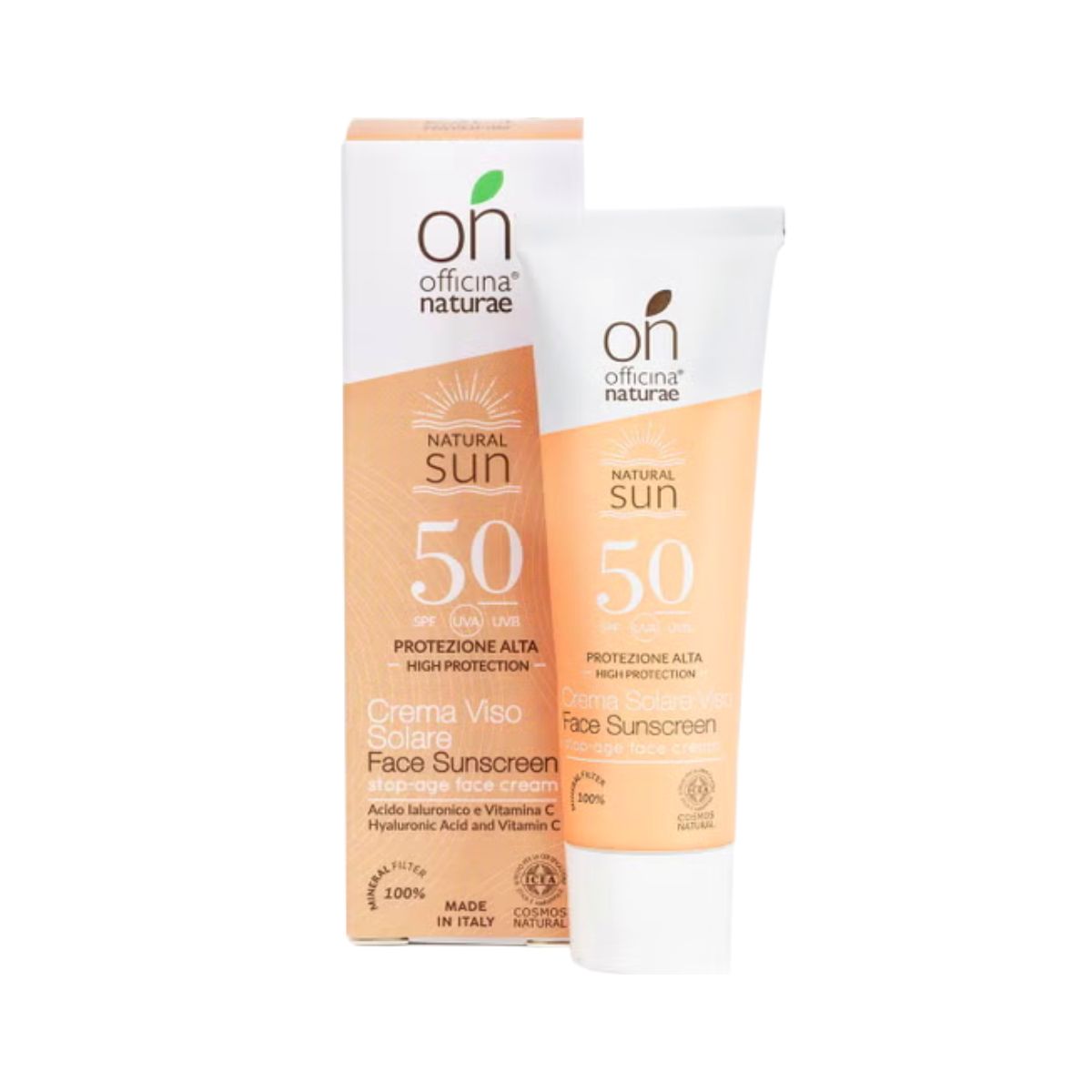 Crema solare viso SPF 50 30 ml Certificato biologico Officina Naturae