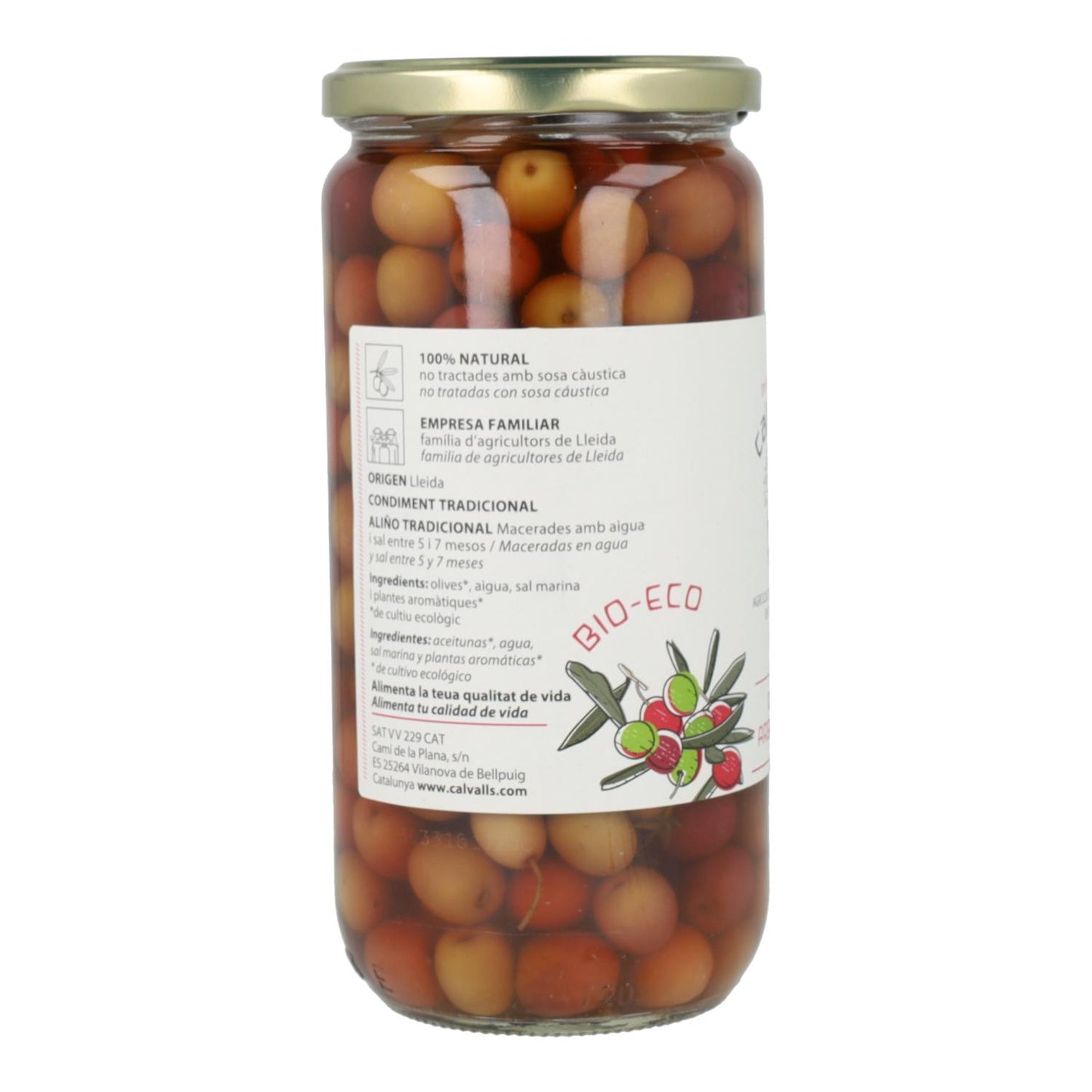 Olive Arbequina ECO Cal Valls 720 g