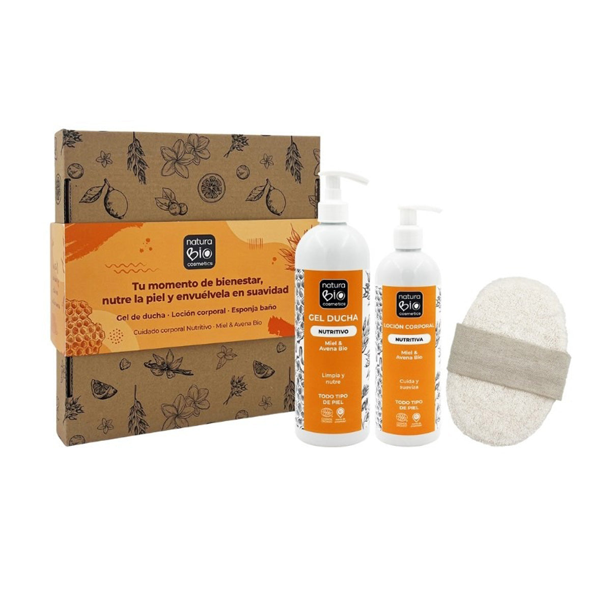 Hygien- och kroppsvårdspaket Nutritivo + Presentförpackning NaturaBIO Cosmetics