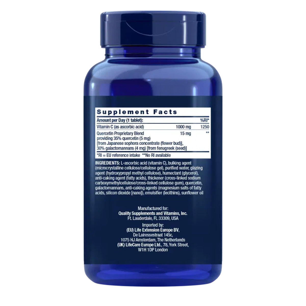 Vitamine C en quercetine fytosomen, Life Extension 250 tabletten