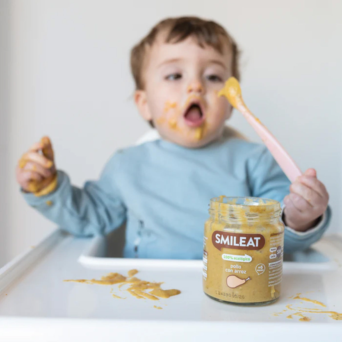 12er-Pack BIO-Gläschen mit Huhn und Reis +6 Monate Smileat, 230 g