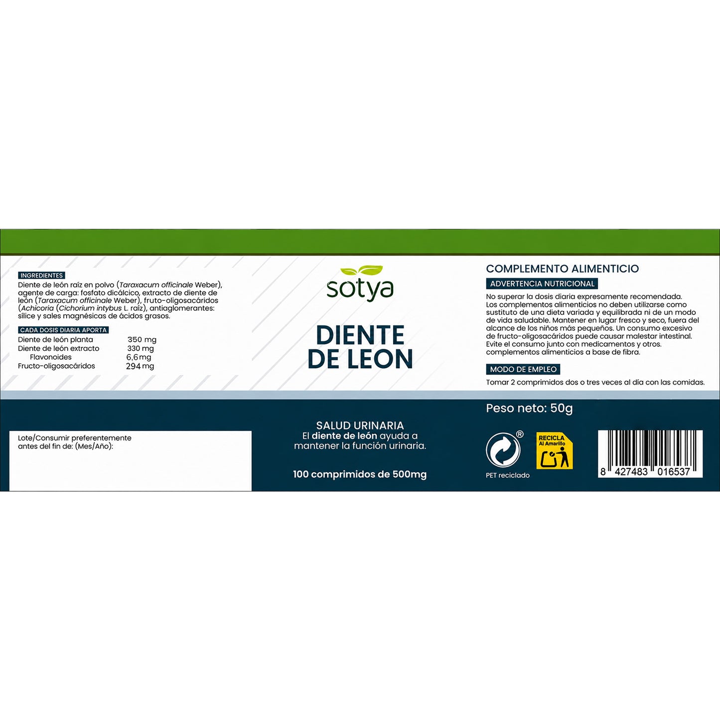 Diente De Leon Sotya 100 tabletek