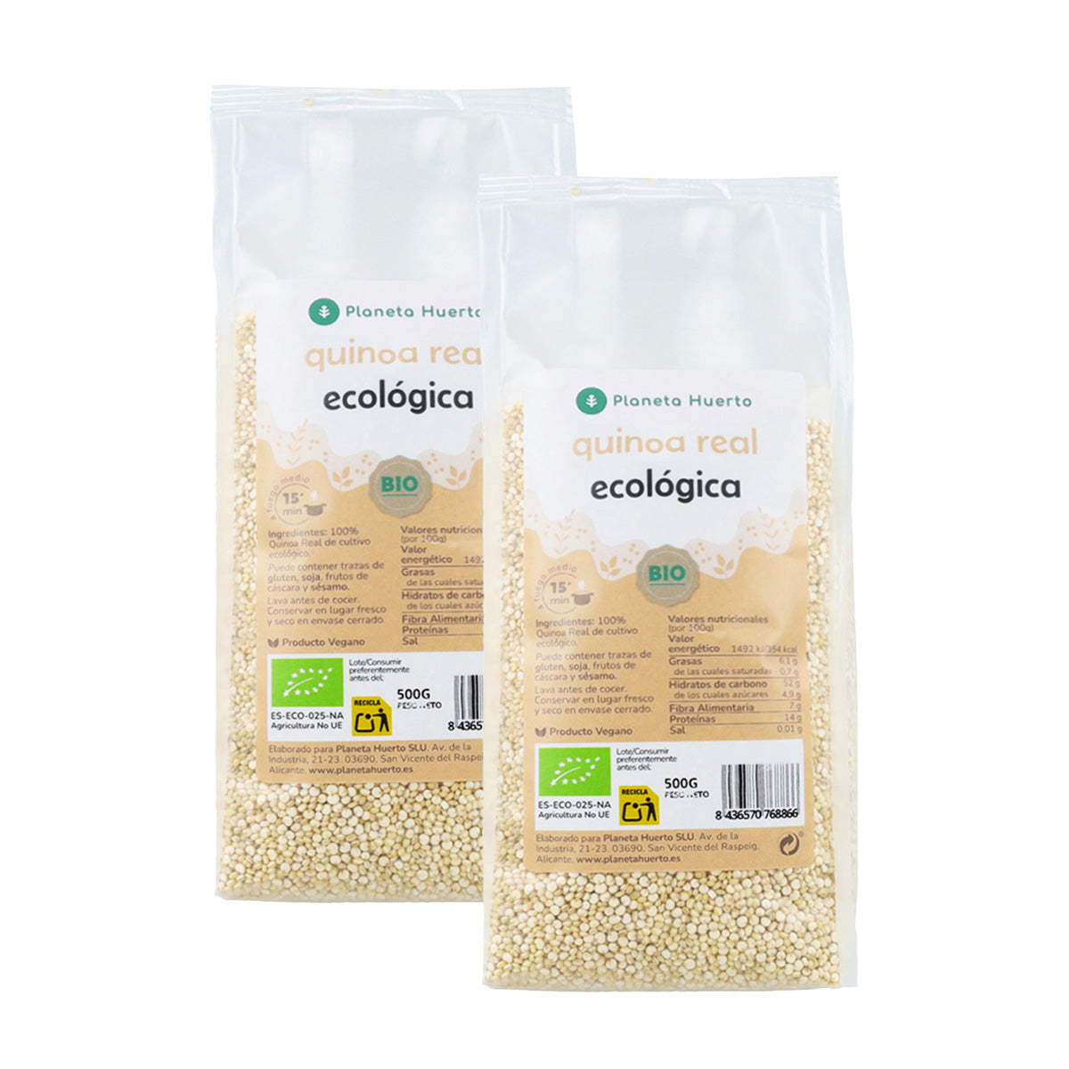 Confezione 2x Real Quinoa ECO Planeta Huerto 500 g