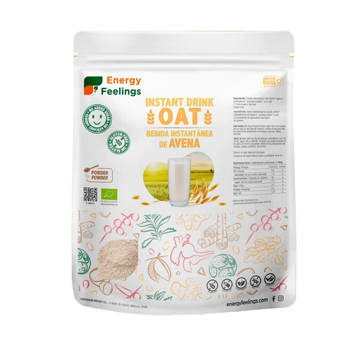 Energy Feelings Organic Instant Oat Drink 1 kg