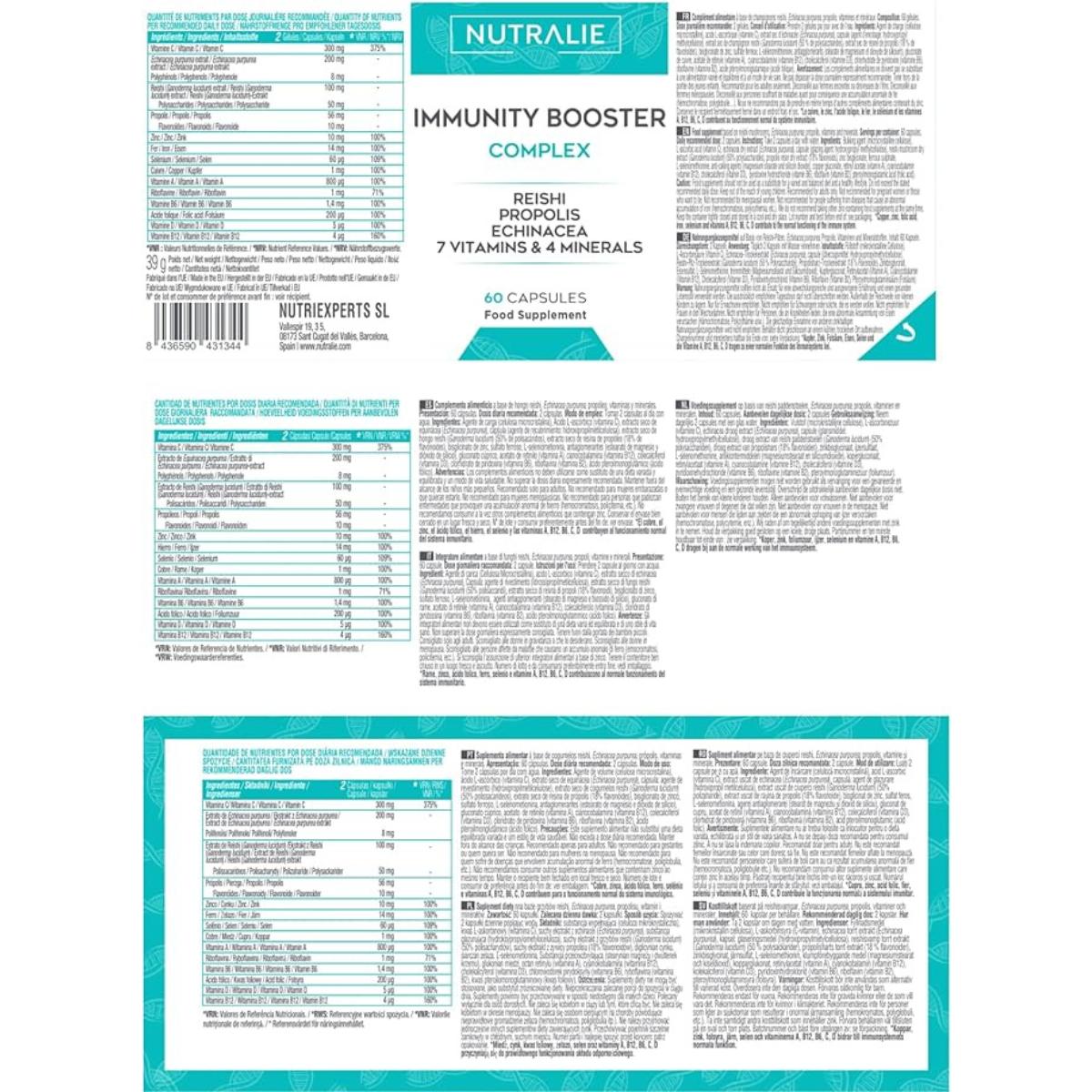 Nutralie Immunförsvar med Reishi + Propolis + Echinacea 60 kapslar