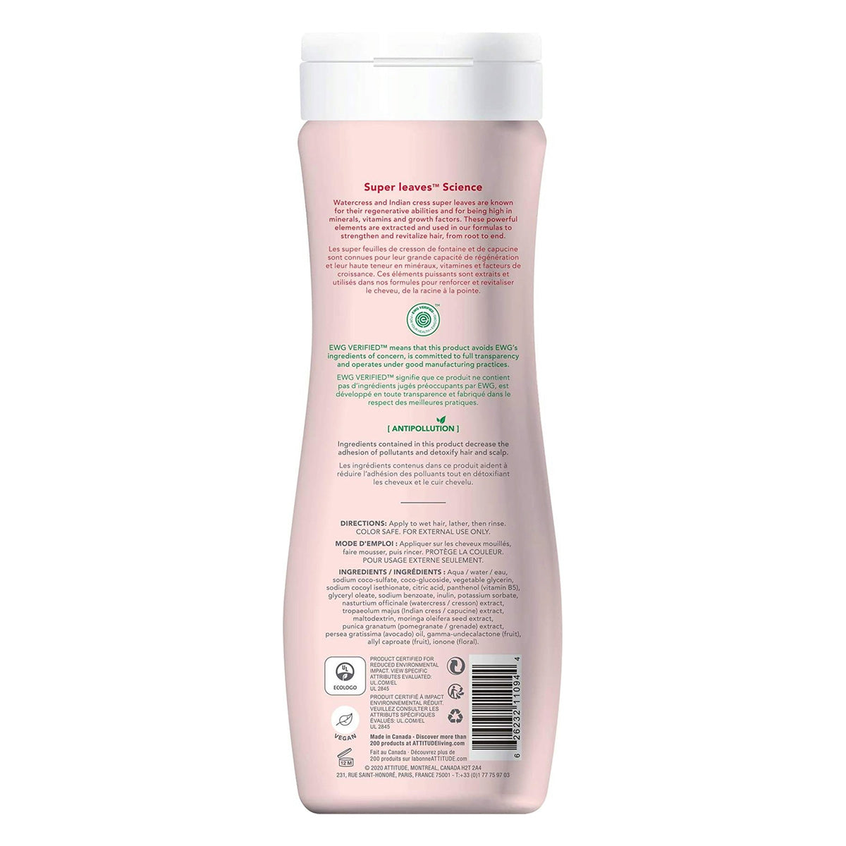 Super leaves Shampoo Colorlast Attitude 473 ml