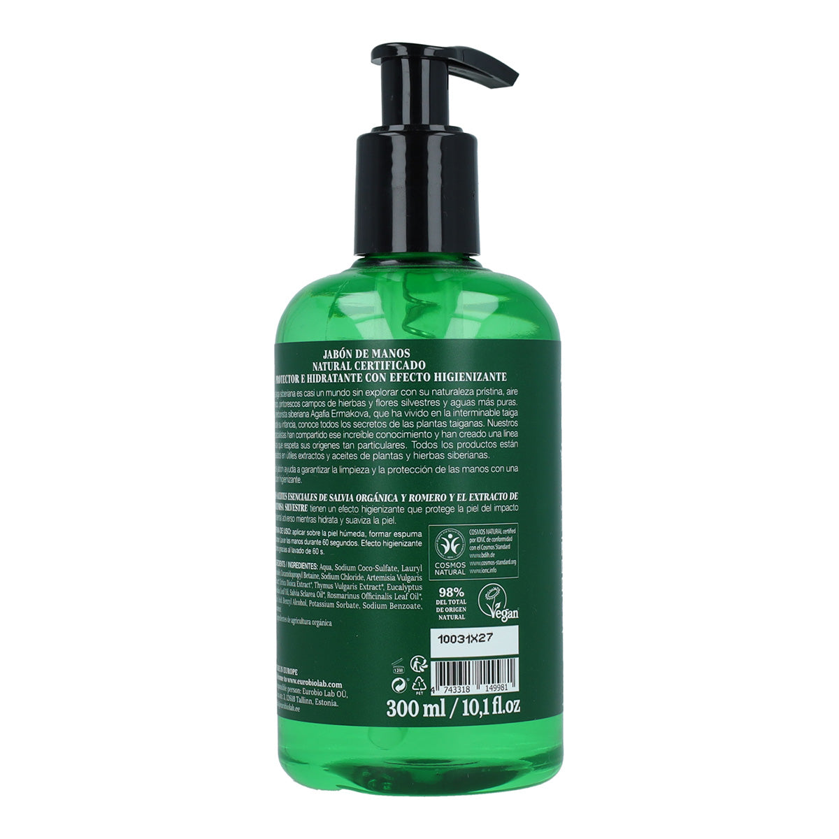 Certifierad naturlig handtvål, skyddande och återfuktande Agafia Natura Siberica 300 ml