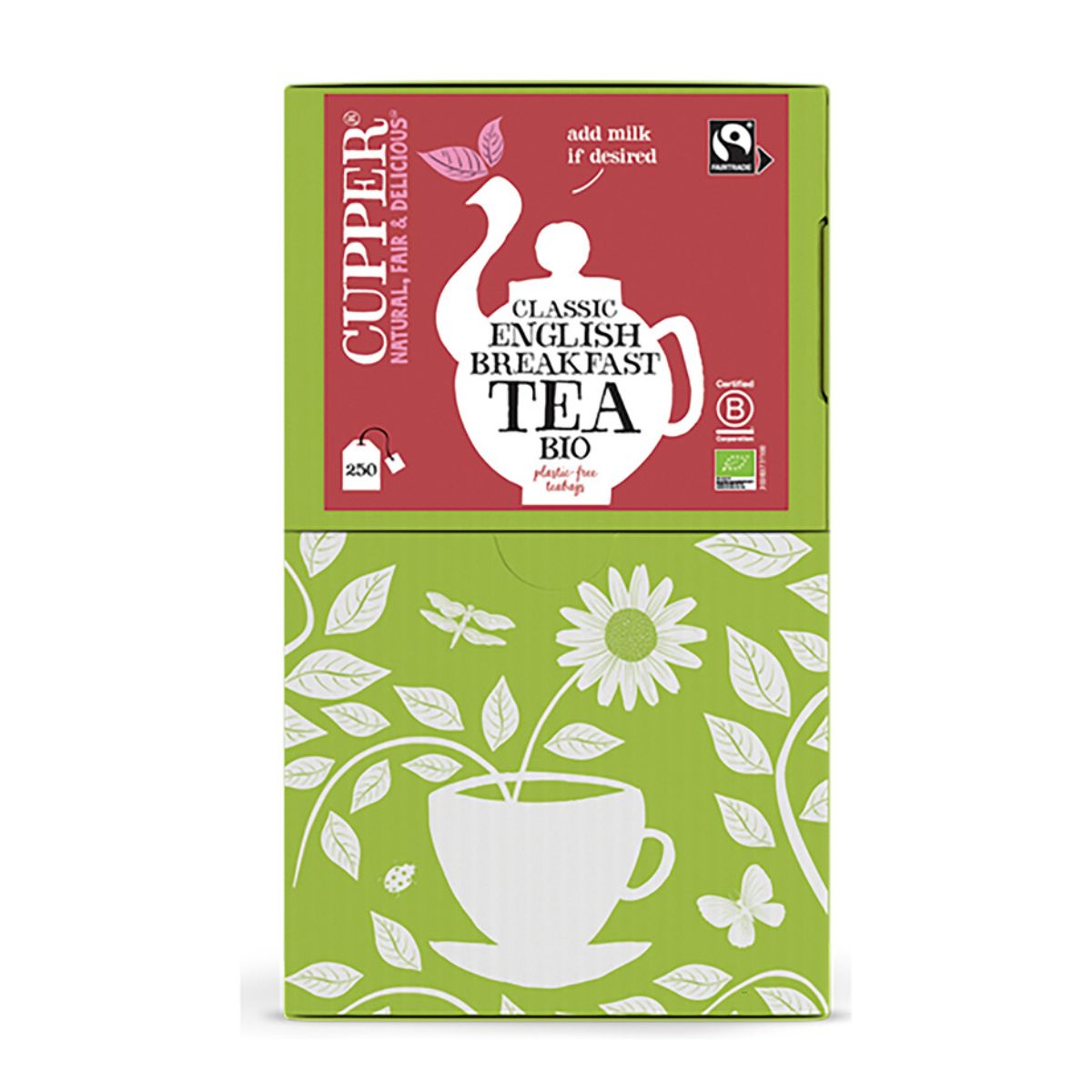 Bio Cupper English Breakfast te 250 påsar