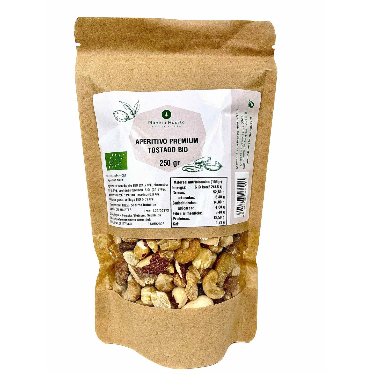 Geröstete Nüsse und Trockenfrüchte ECO Planeta Huerto 250 g