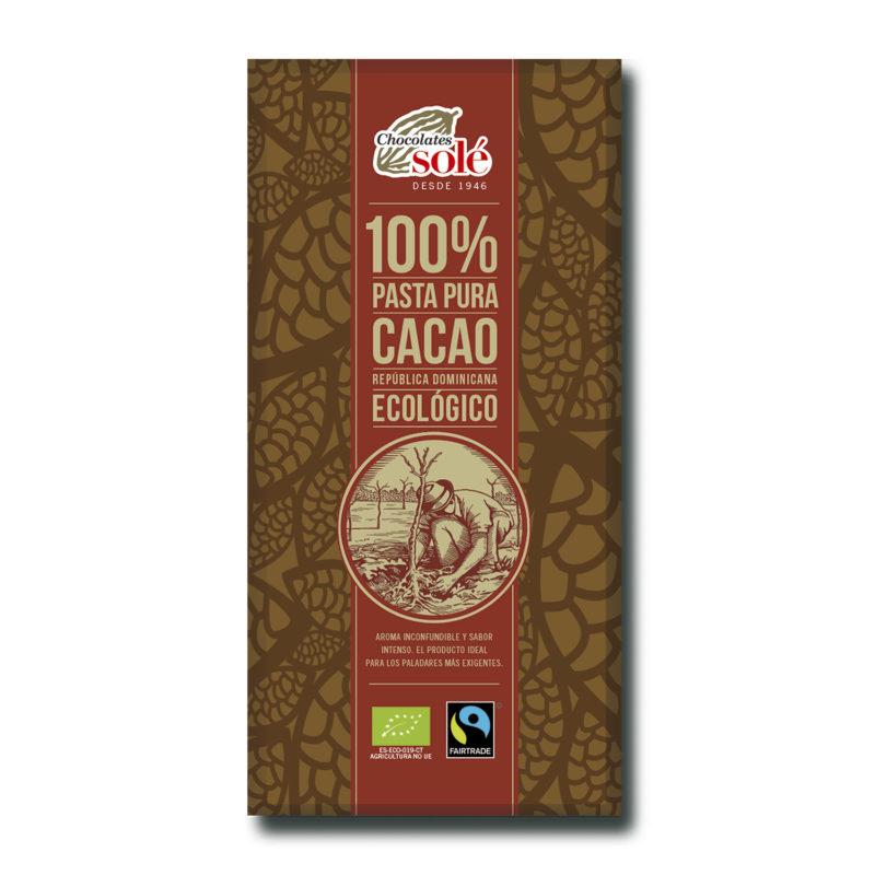 Solé Bio Pure 100% Pâte de Cacao Comprimés 90 g