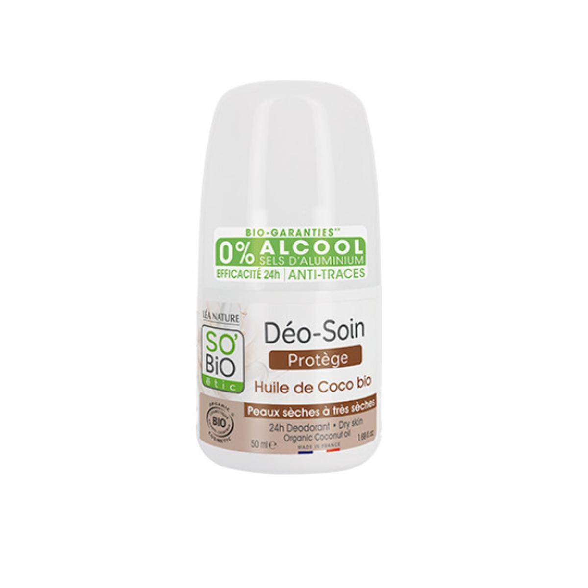 Deodorante roll-on 24 ore protettivo al cocco BIO So'Bio étic 50 ml