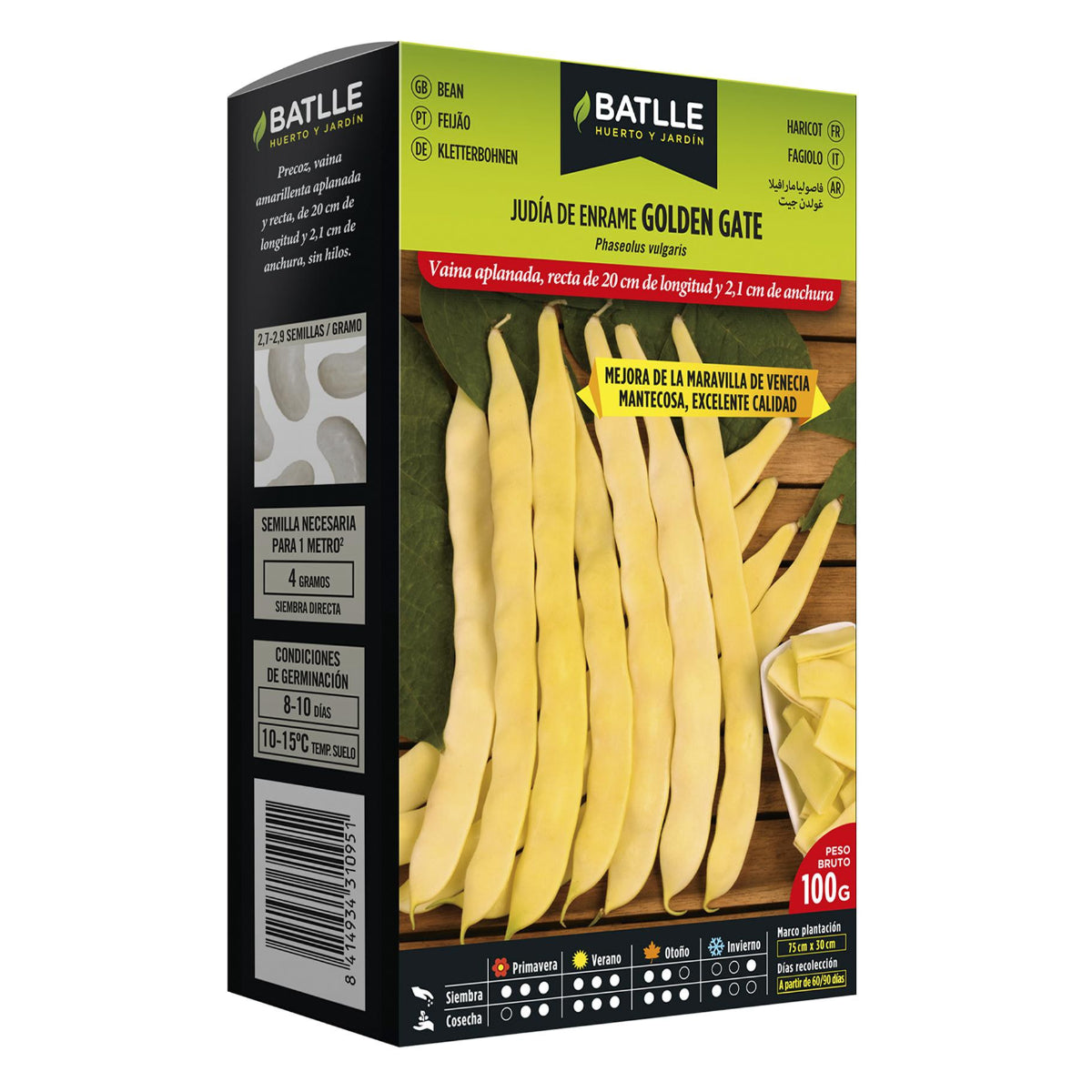 Bönor Golden Gate 100 g Batlle