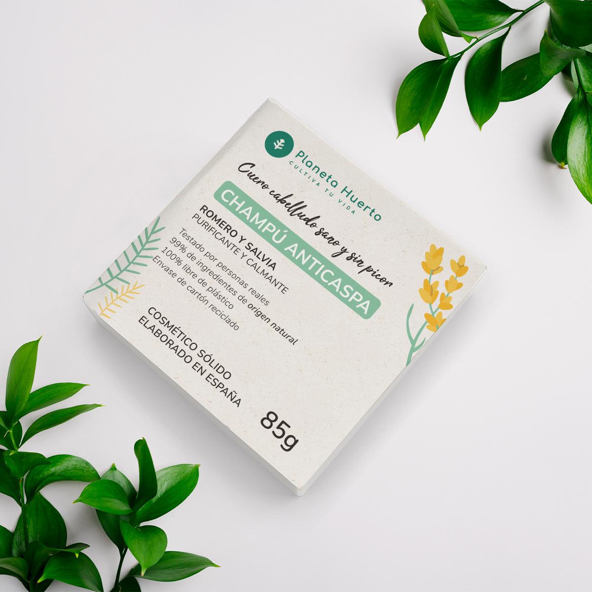 Solid Anti-Dandruff Shampoo with Rosemary and Sage Planeta Huerto 85 g