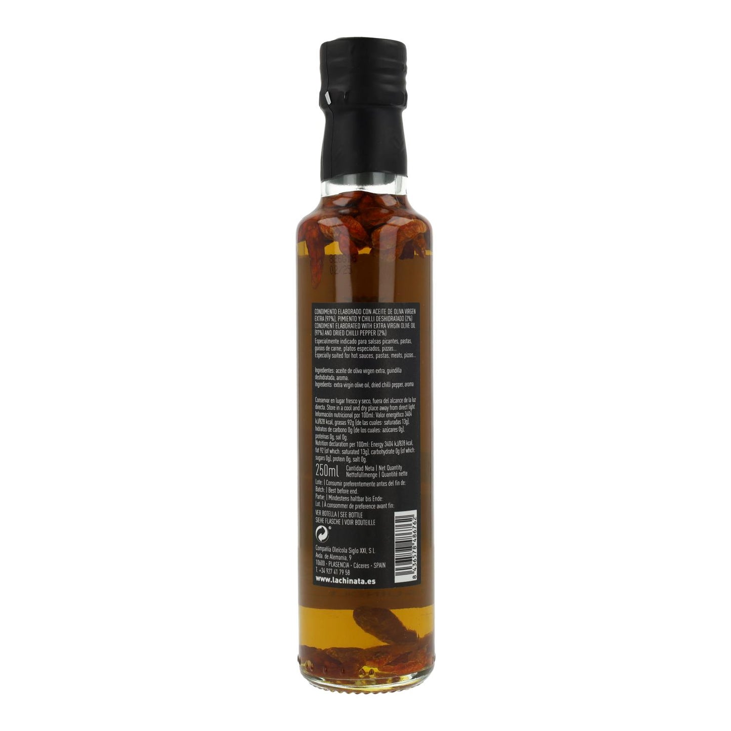Aceite condimentado con Guindilla La Chinata 250 ml