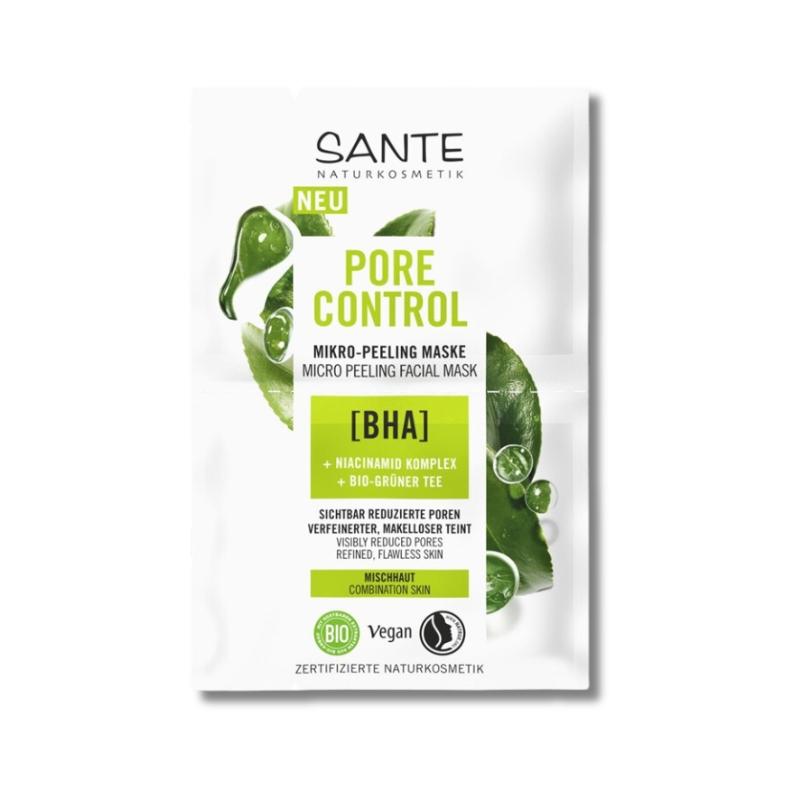 Maske zur Porenkontrolle mit Mikropeeling BHA & Niacinamid, Sante 8 ml