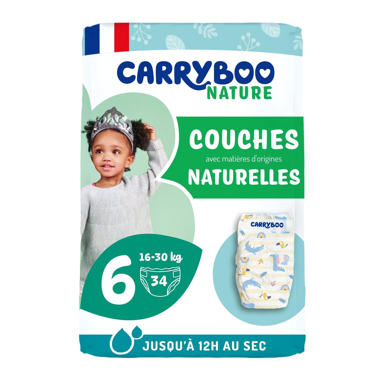Couches Carryboo Nature Couches et langes naturels, taille 6 (16-30 kg)