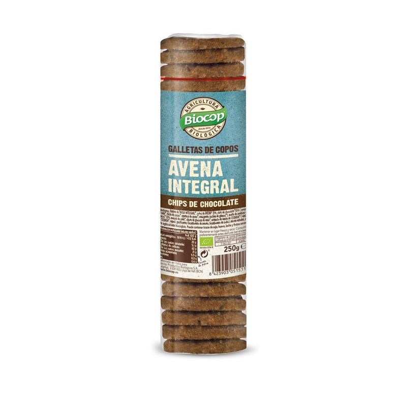 Biscotti con fiocchi d'avena integrale e gocce di cioccolato BIO Biocop 250 g
