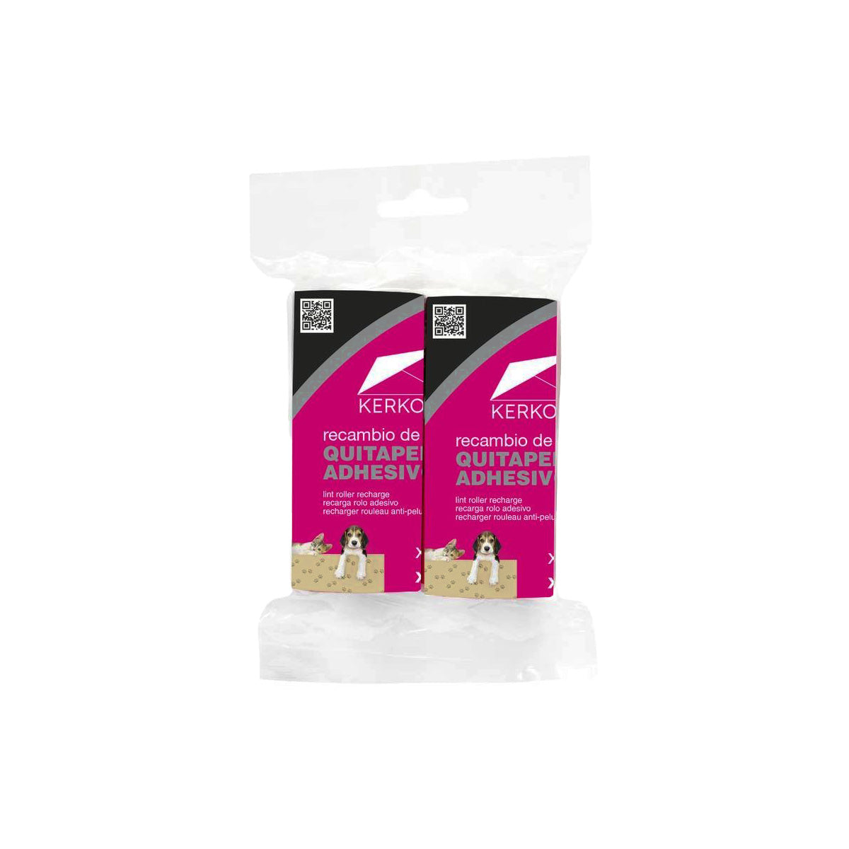 2 Recharges rouleau anti-peluches 40 feuilles ROZENBAL