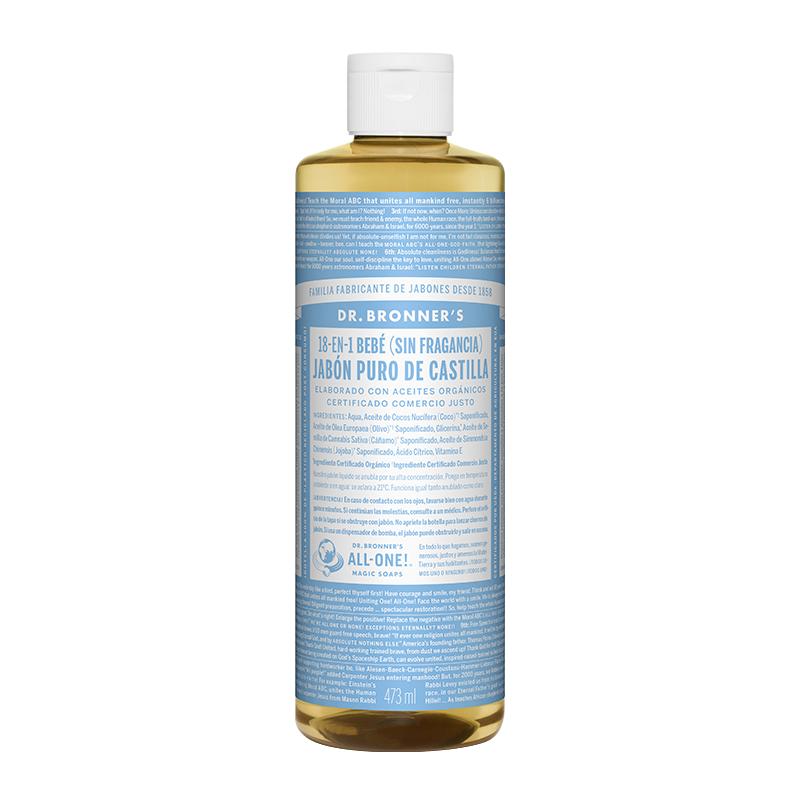 Biologische neutrale zeep zonder parfum Dr. Bronners 475 ml