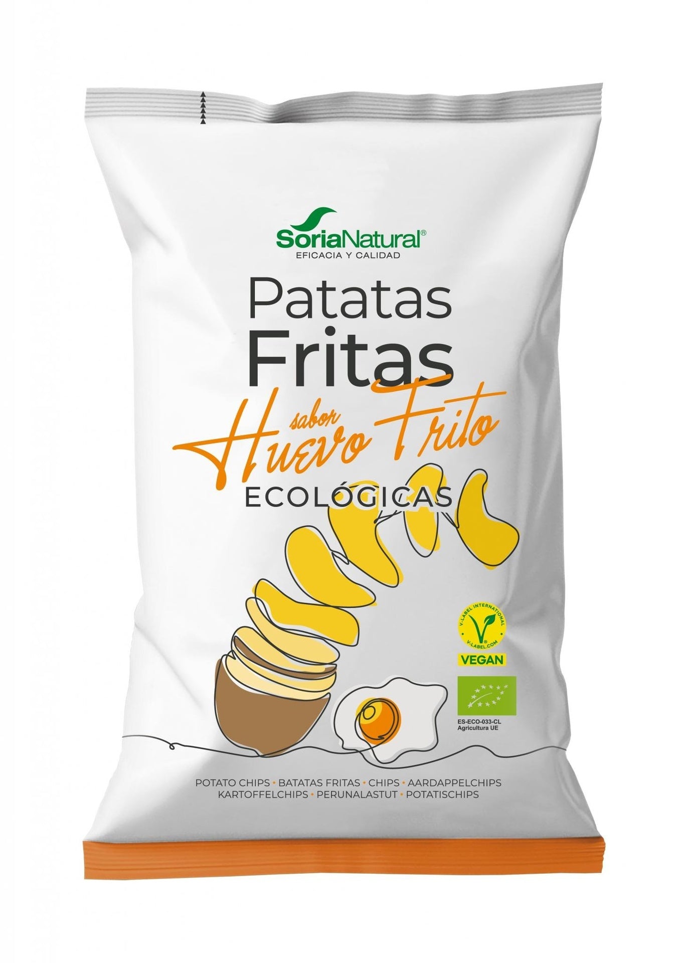Chips écologiques au goût d'œuf frit ECO Soria Natural 100 g