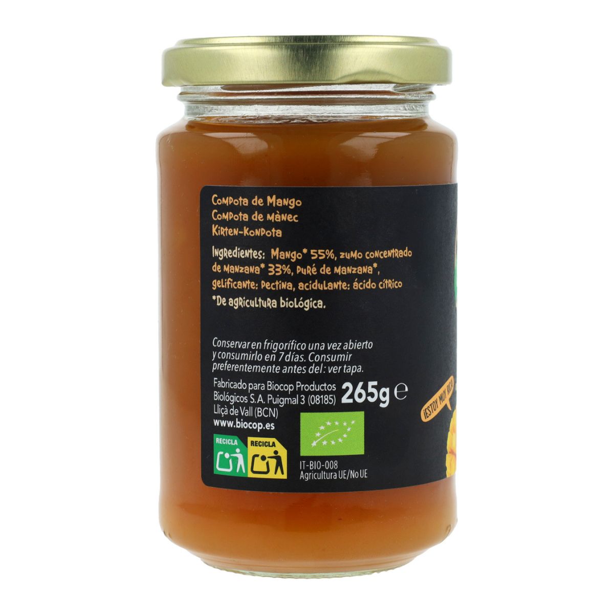 Compote de mangue Biocop 265 g