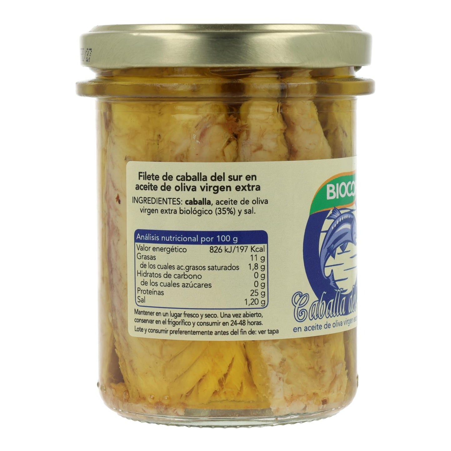 Filetes de Caballa en conserva Bio Biocop 195 gr