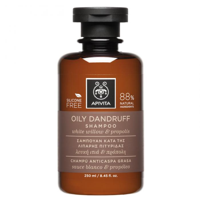 Shampooing antipelliculaire gras saule blanc & propolis Apivita 250 ml