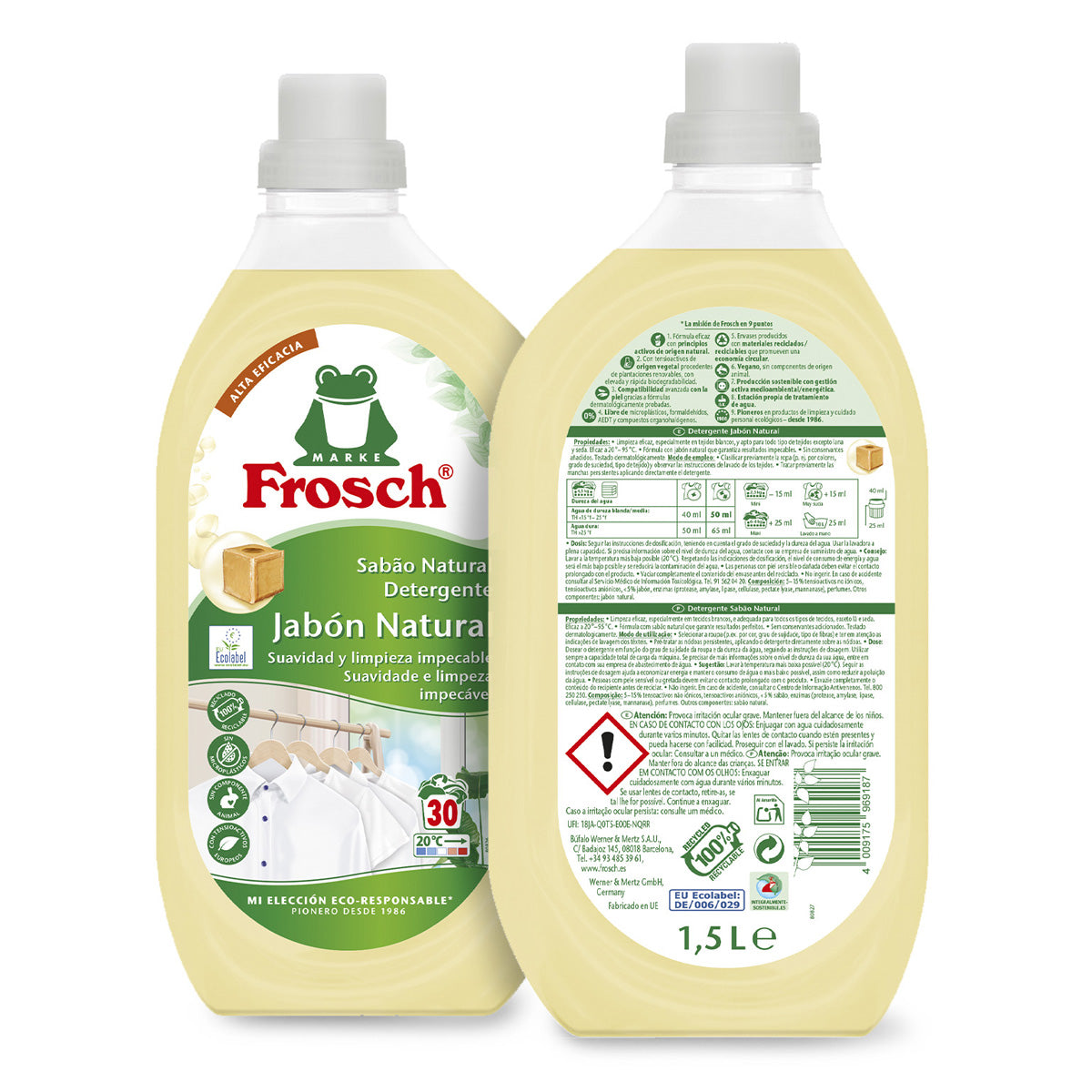 Lessive naturelle Frosch, 1500 ml