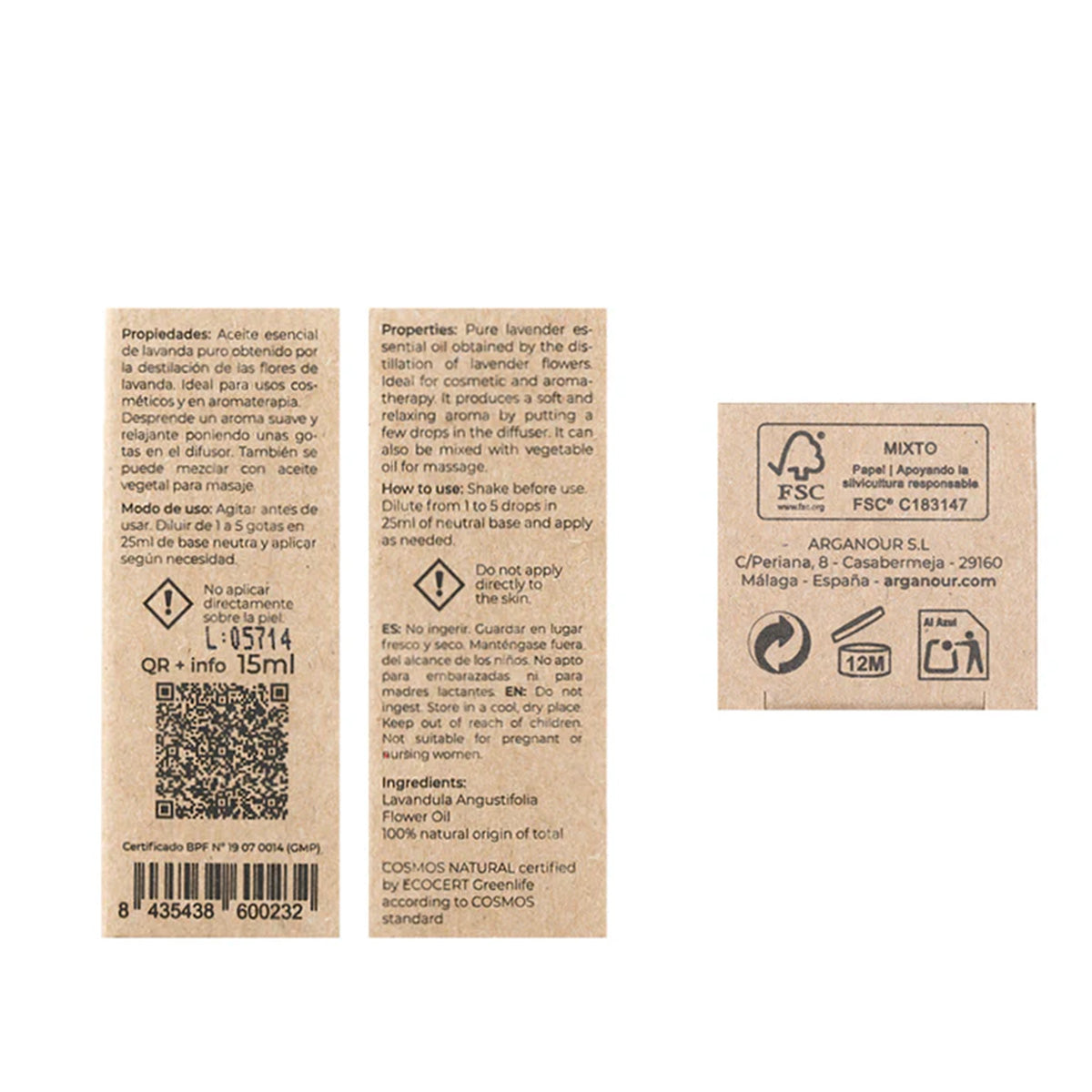 100 % ren eterisk lavendelolja Arganour 15 ml