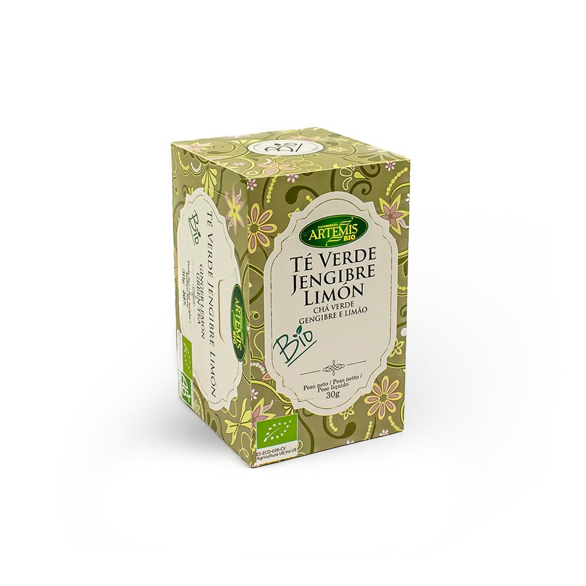 Grüner Tee, Ingwer und Zitrone Artemis Bio 20 Beutel