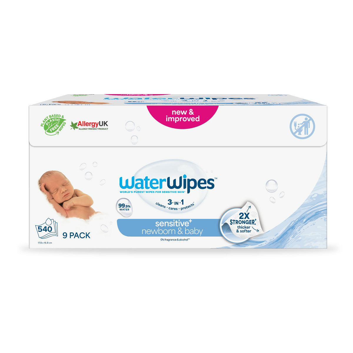 WaterWipes BIO babyservetter 540 st