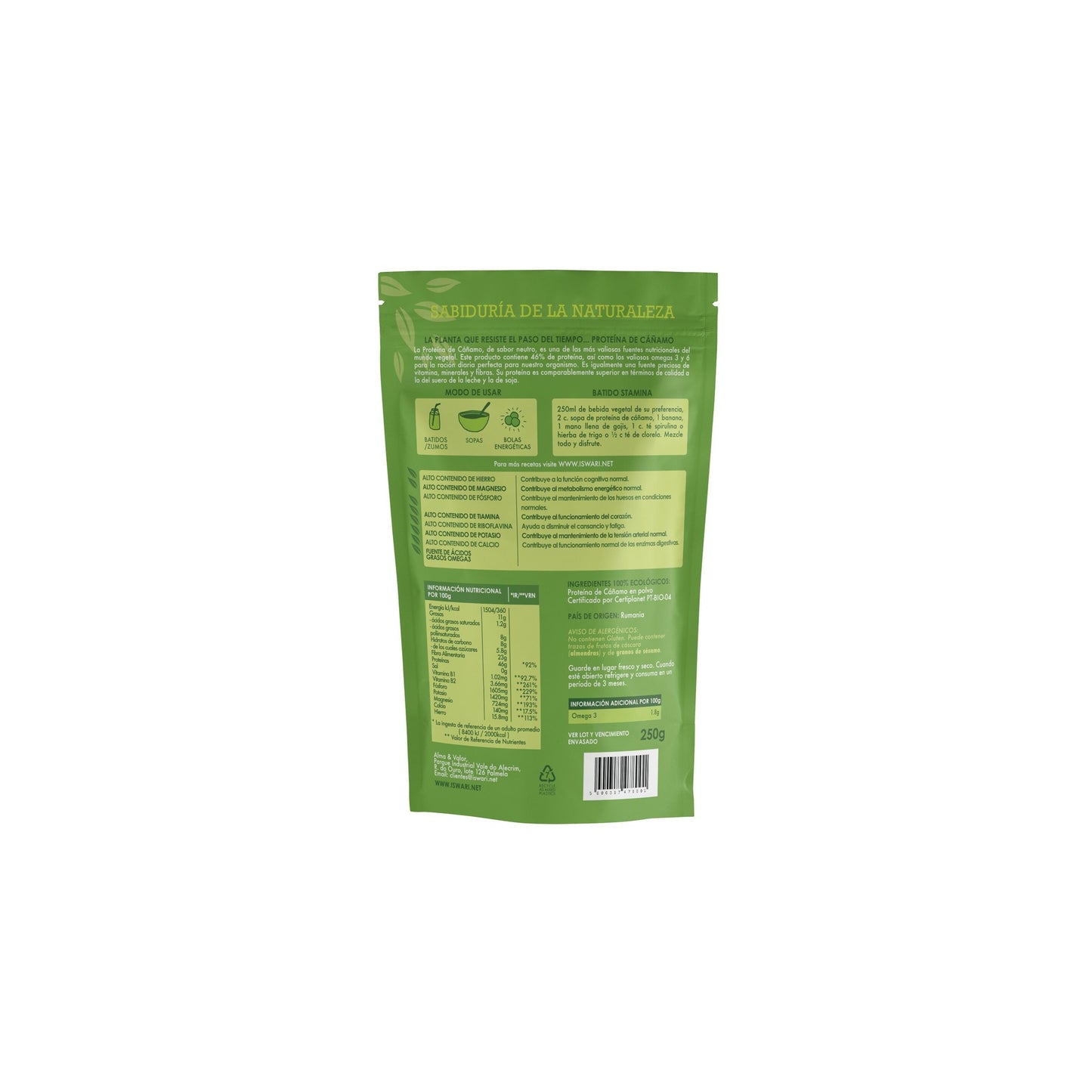 Proteina z konopi ISWARI 250 g