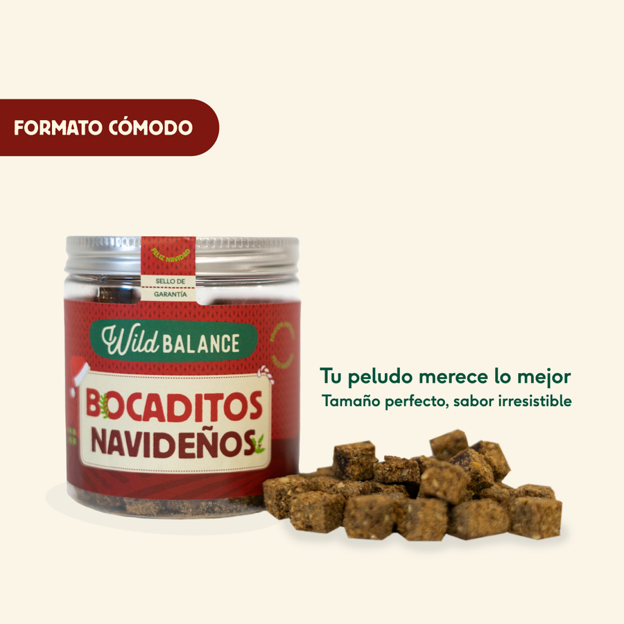Bocaditos Navideños Wild Balance Snack para perros y gatos