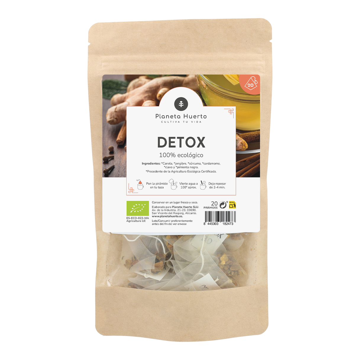 Infuso disintossicante ECO Planet Garden 20 piramidi