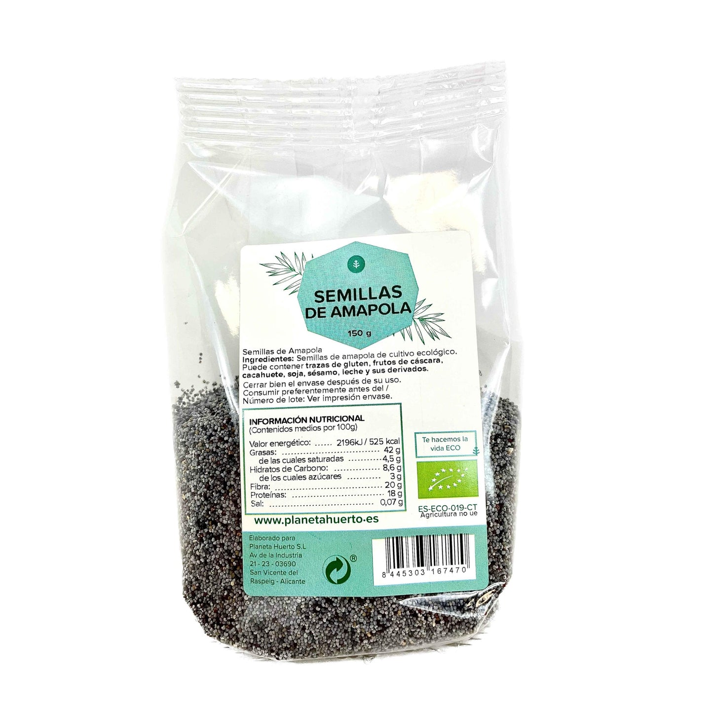 Poppy seeds ECO Planeta Huerto 150 g