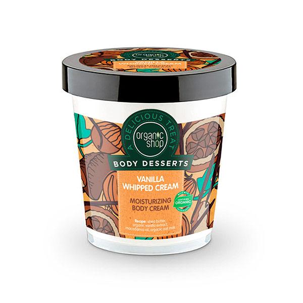 Kroppskräm Fuktgivande vispad vaniljkräm Organic Shop 450 ml