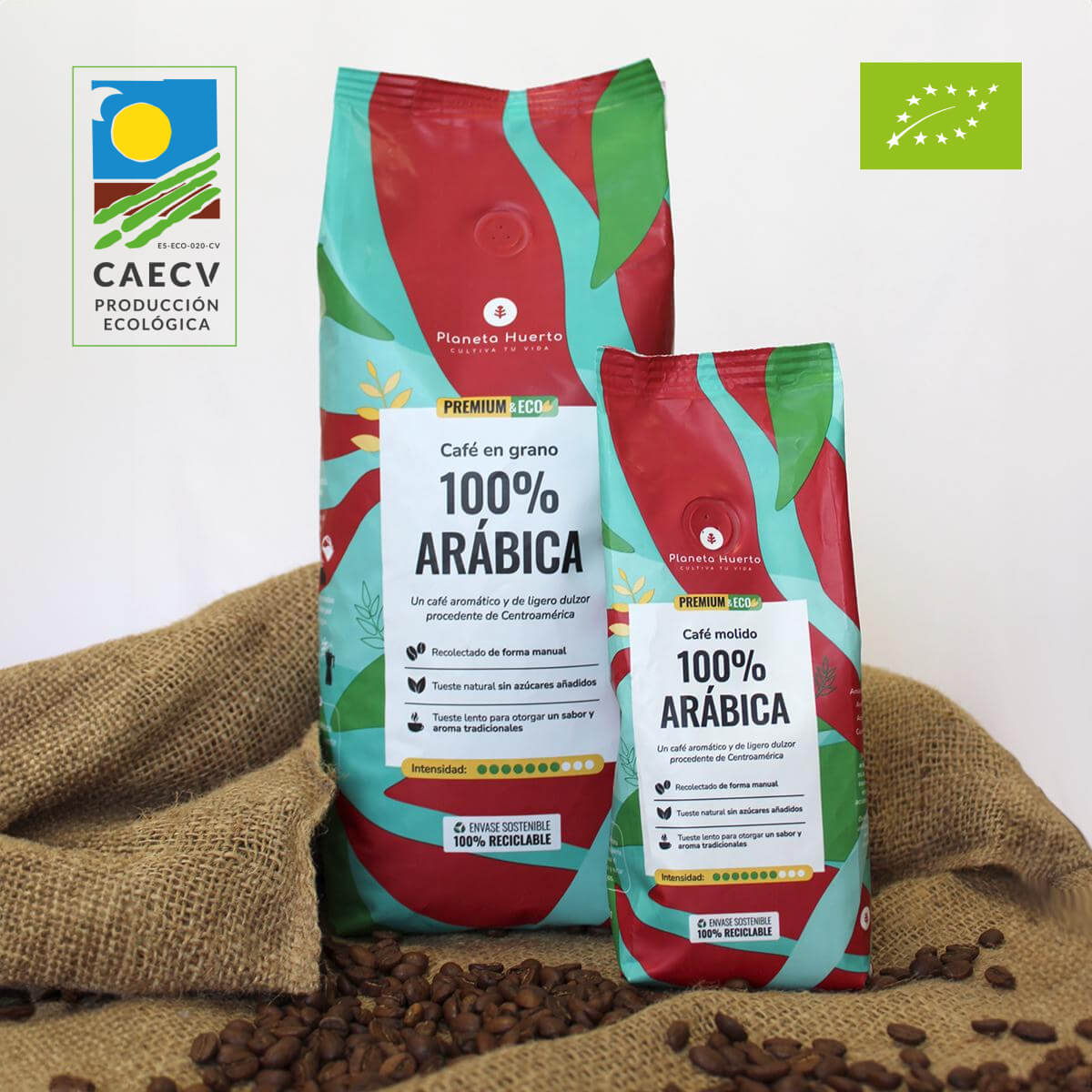 Eco 100% Arabica Kaffebönor Planeta Huerto 1 Kg