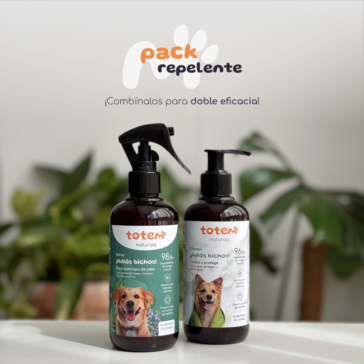 Spray natural repelente para perros Totem Naturals 250 ml
