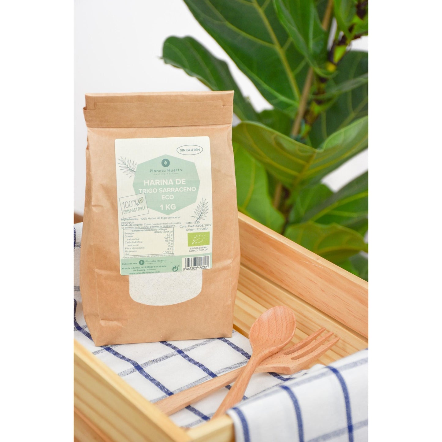 Harina de Trigo Sarraceno ECO, Sin Gluten, Planeta Huerto, 500 g