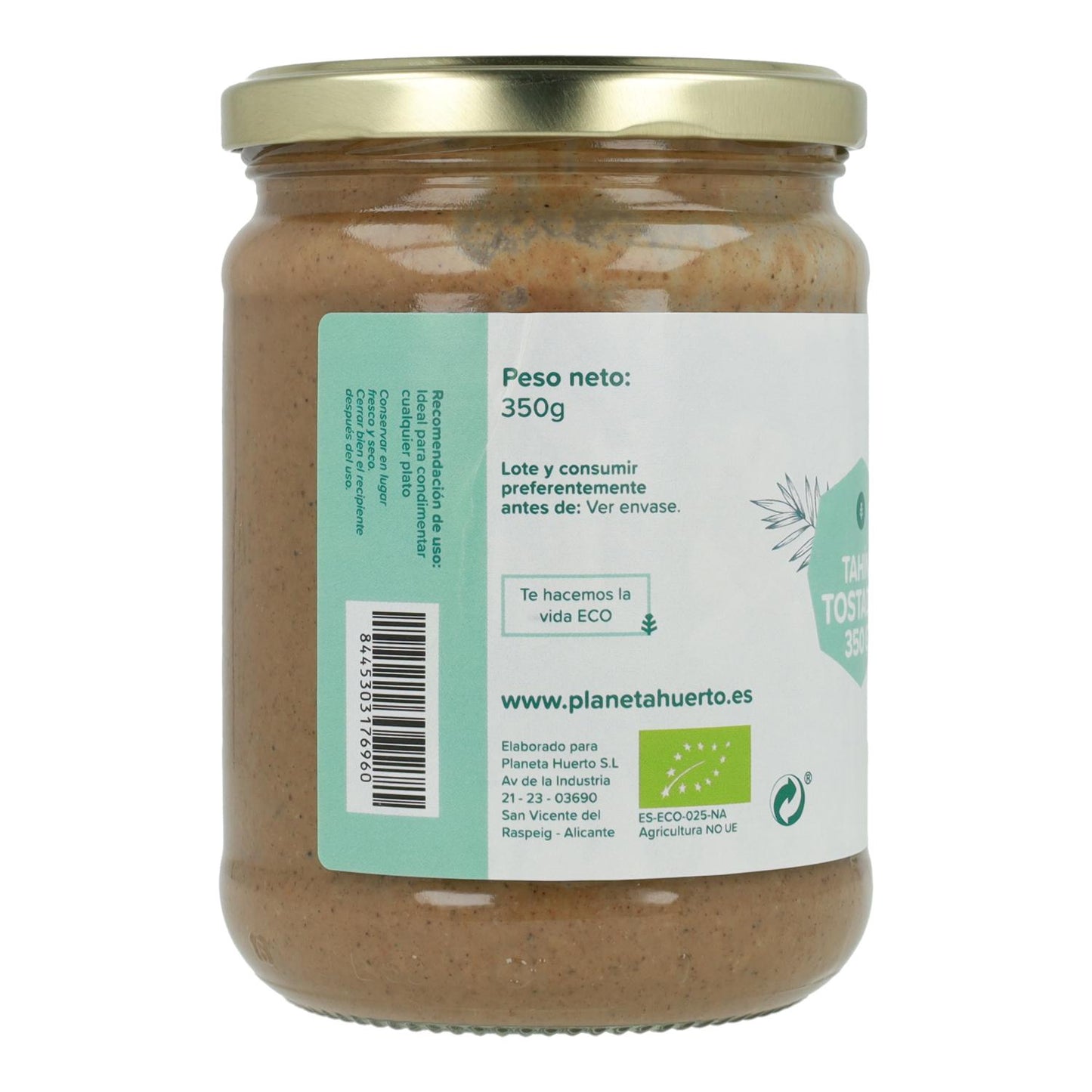 Geröstetes Sesam-Tahini ECO Planeta Huerto 350 g