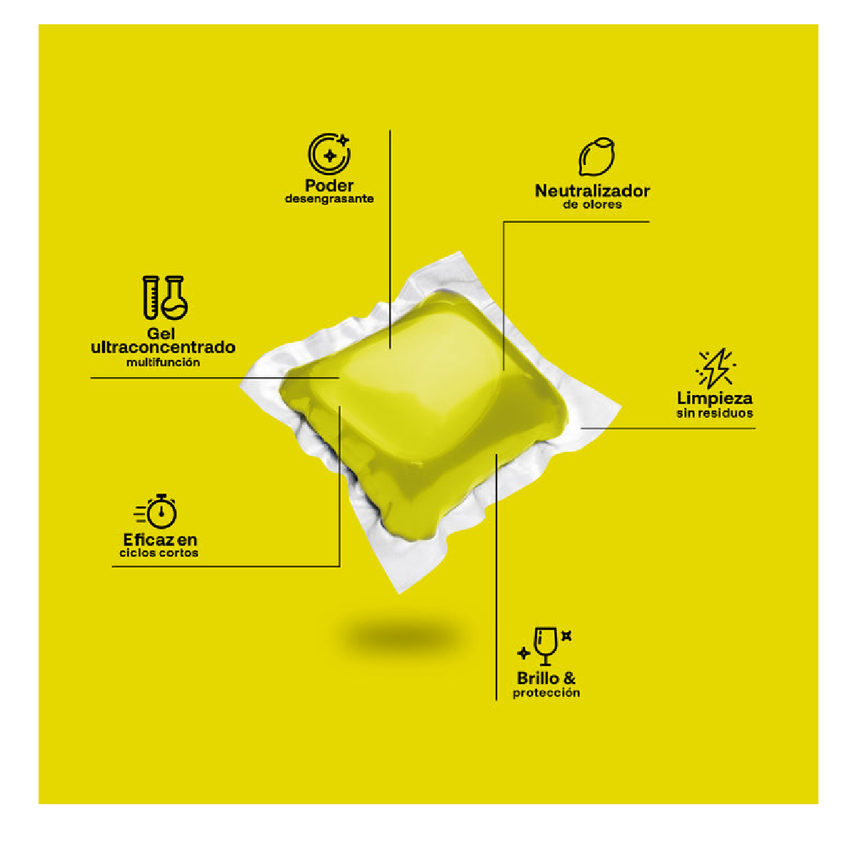 Detersivo per piatti in gel Eco Flopp 16 capsule