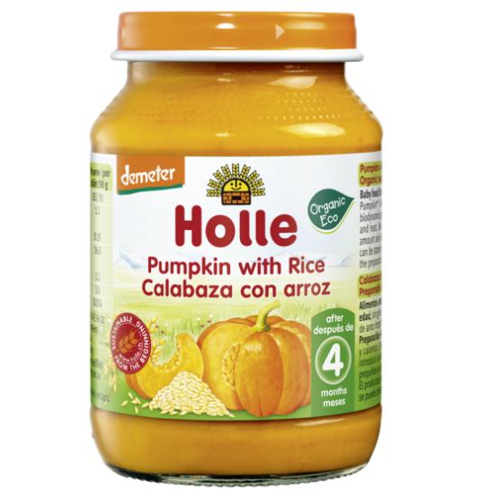 Organic pumpkin and rice jar +4 months Holle, 190 g
