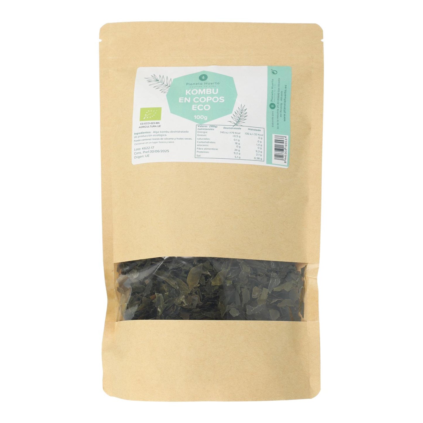 Kombu zeewiervlokken ECO Planeta Huerto 100 g