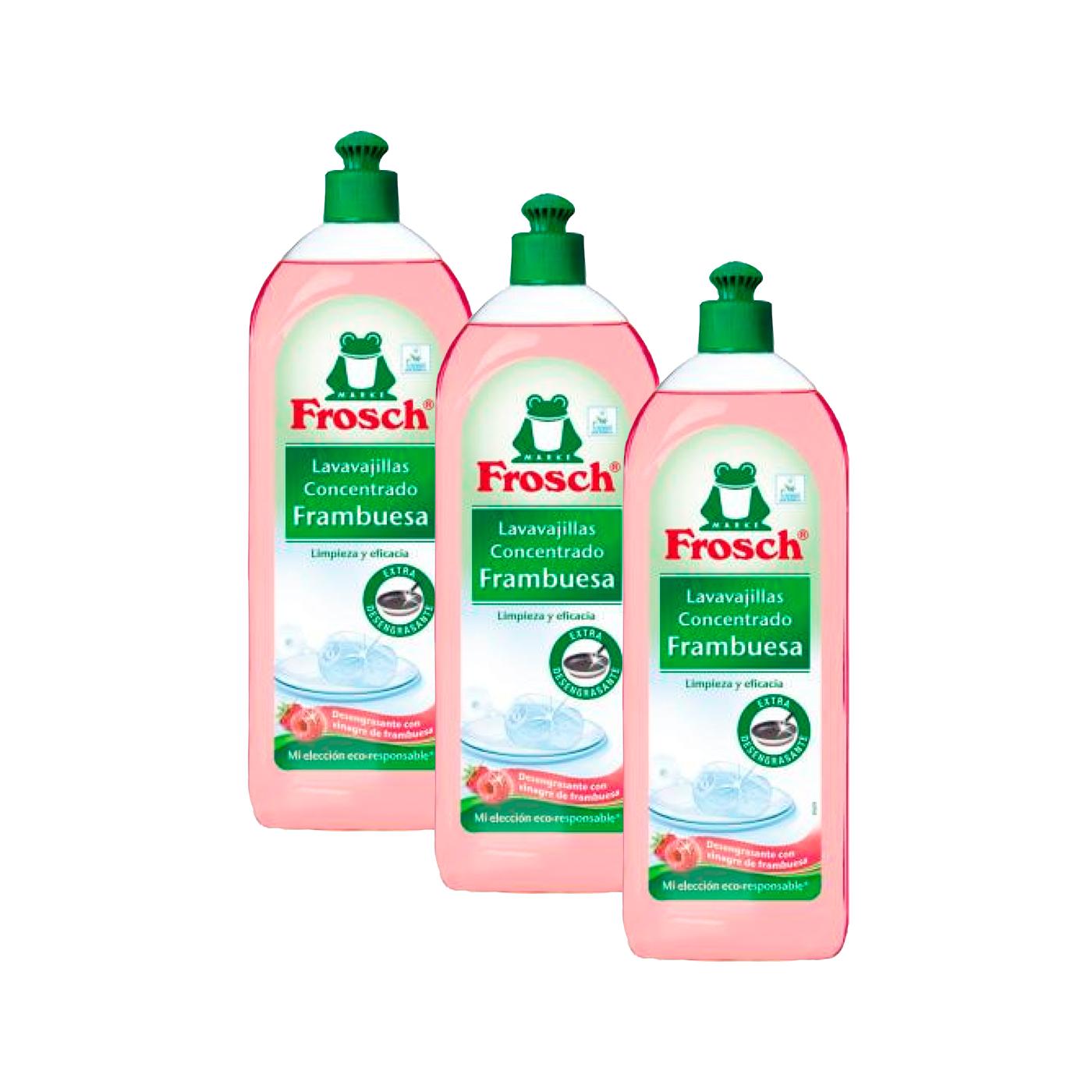 3er-Pack Frosch Himbeer-Spülmittel 750 ml